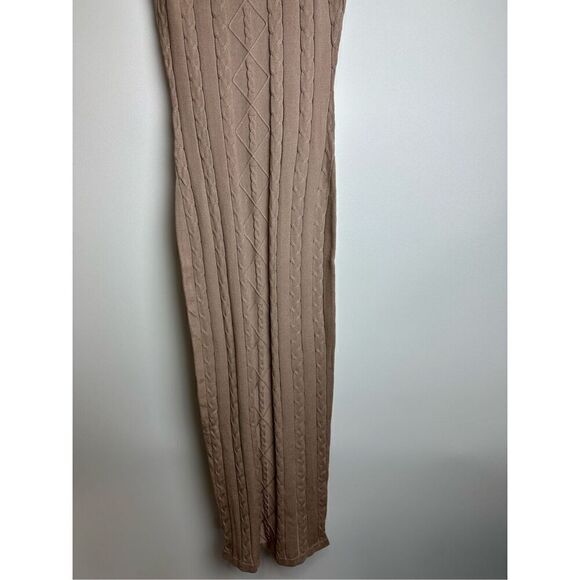 Tan knit long sleeve maxi dress - Picture 5 of 8
